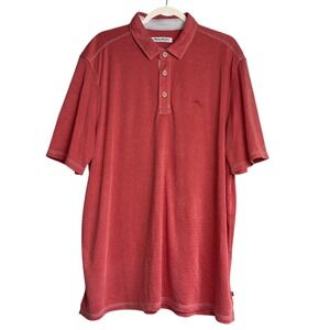 Tommy Bahama Mens XLT Paradiso Cove Short Sleeve Polo Geranium Red NWT